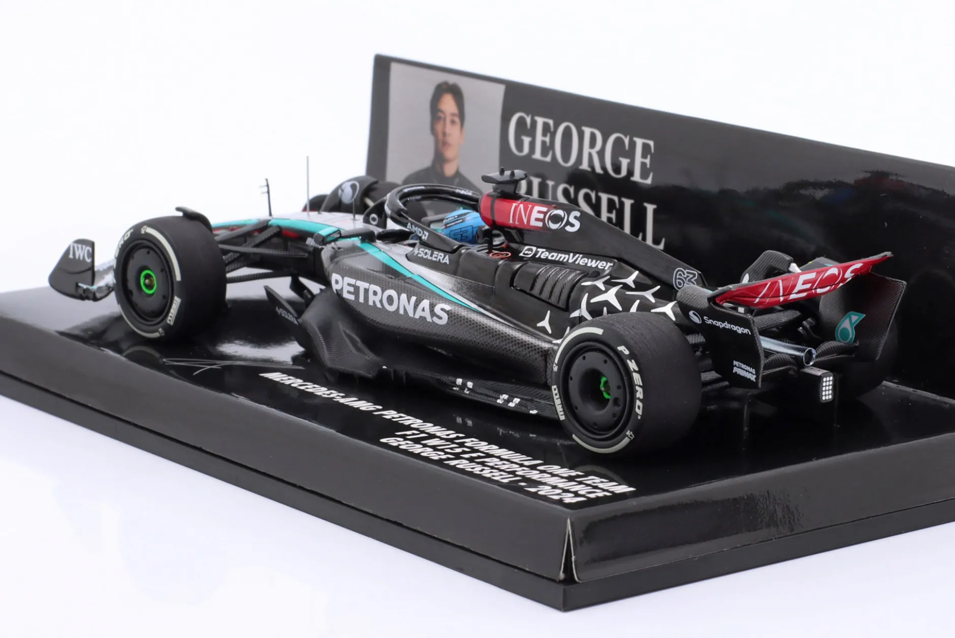 George Russell Mercedes-AMG F1 W15 #63 Formel 1 2024 1:43 Minichamps