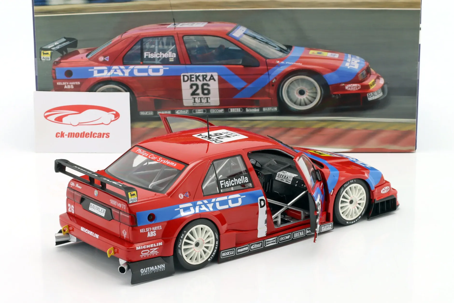 G. Fisichella Alfa Romeo 155 V6 TI #26 DTM / ITC 1995 Alfa Corse 2 1:18 WERK83