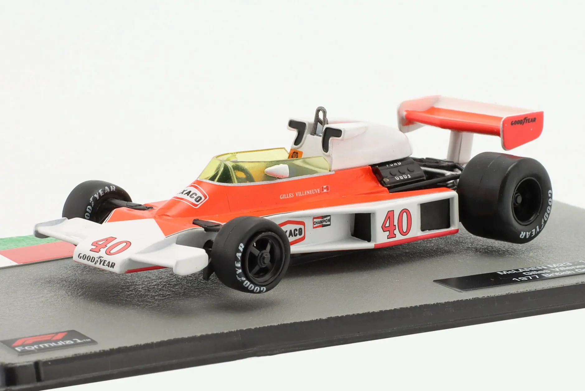 Gilles Villeneuve McLaren M23 #40 British GP Formel 1 1977 1:43 Altaya