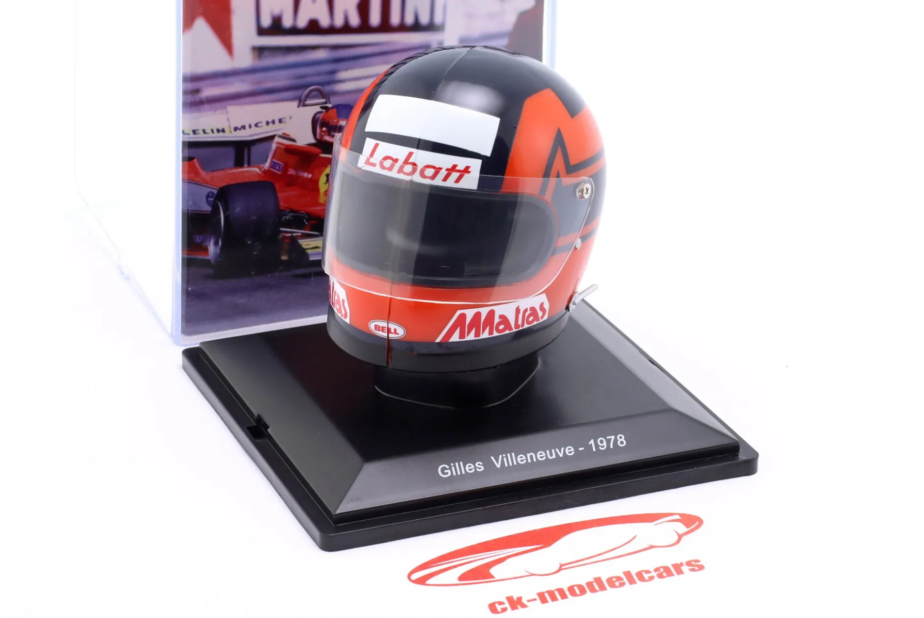 Gilles Villeneuve Scuderia Ferrari #12 Formel 1 1978 Helm 1:5 Spark Editions
