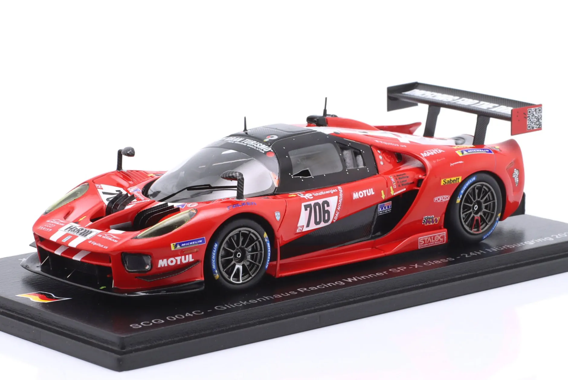 Glickenhaus SCG 004c #706 Sieger SPX 12th 24h Nürburgring 2022 Glickenhaus Racing 1:43 Spark