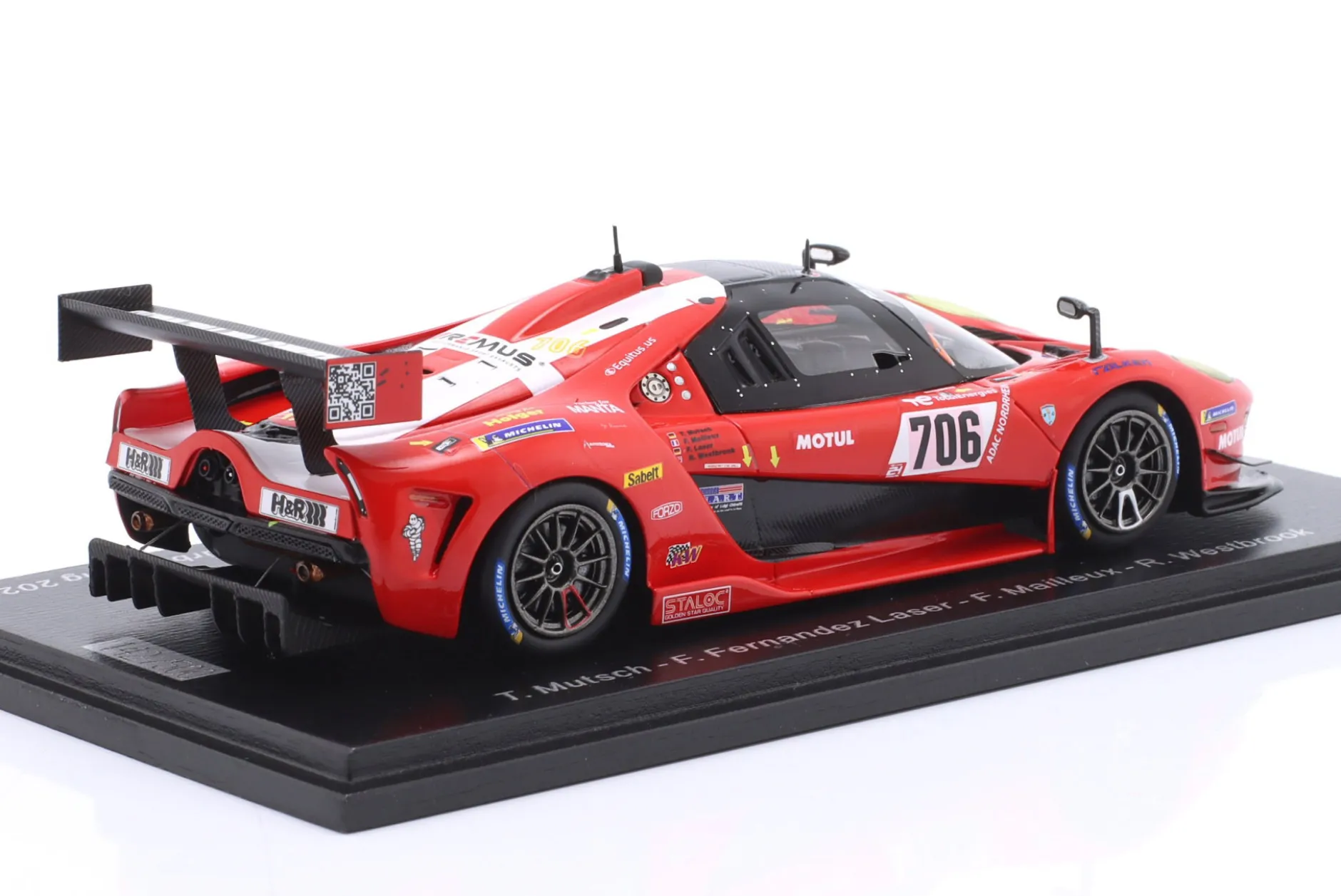 Glickenhaus SCG 004c #706 Sieger SPX 12th 24h Nürburgring 2022 Glickenhaus Racing 1:43 Spark