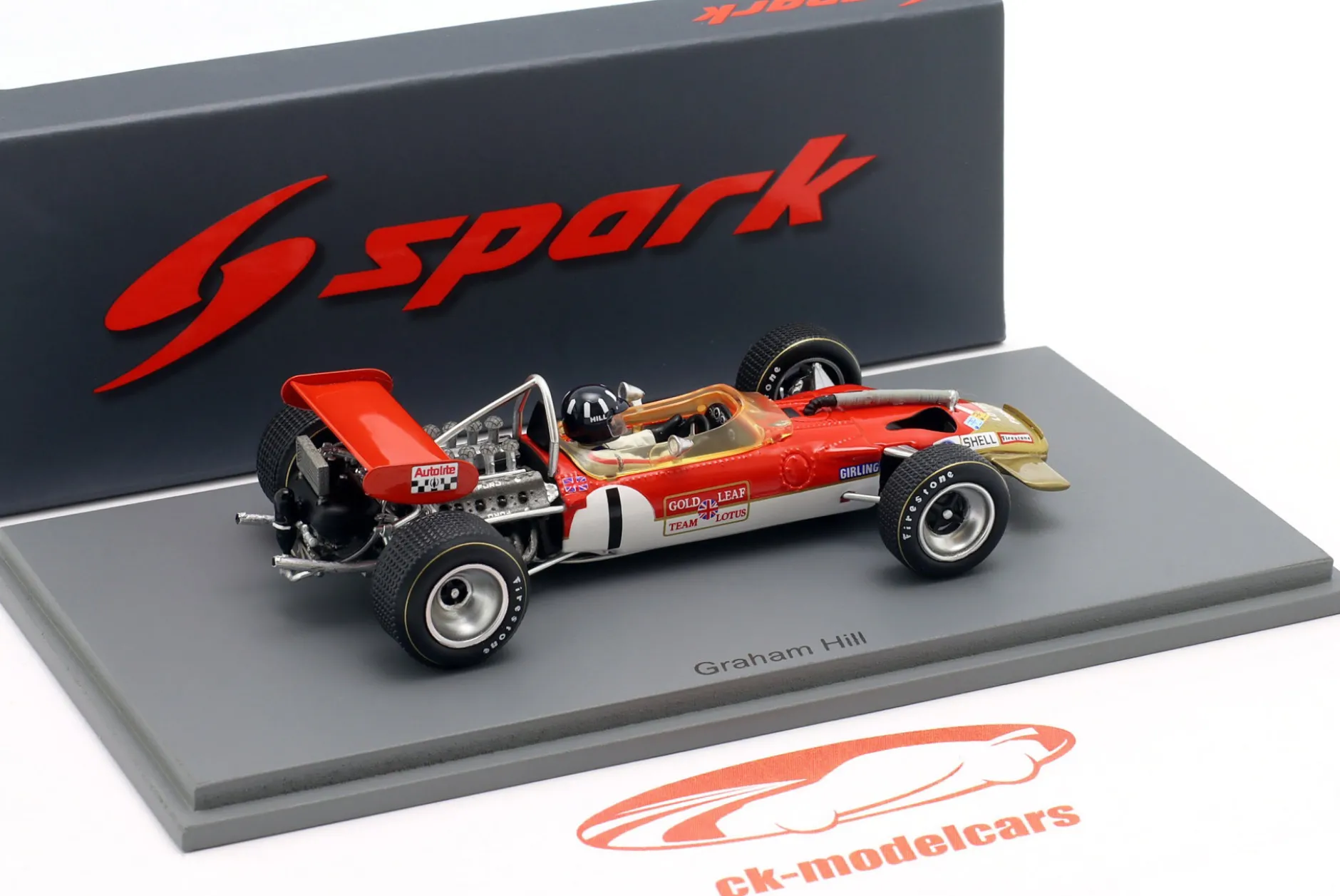 Graham Hill Lotus 49B #1 4th Deutschland GP Formel 1 1969 1:43 Spark