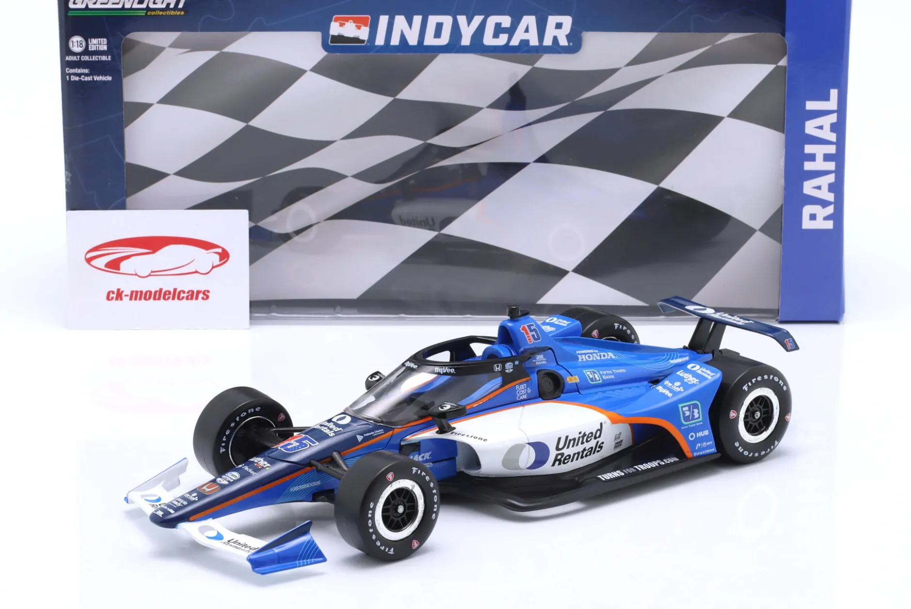 Graham Rahal Honda #15 IndyCar Series 2023 1:18 Greenlight