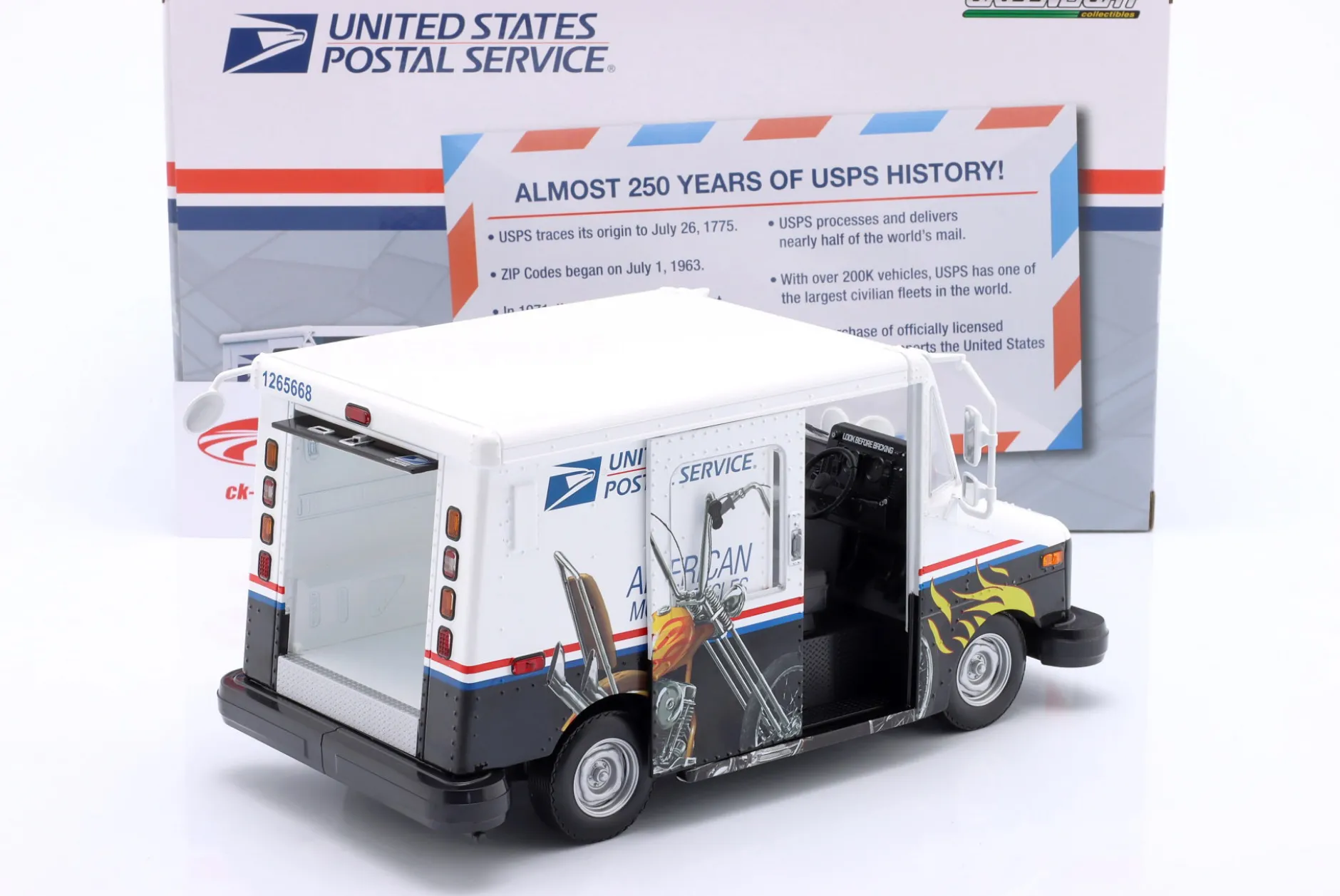 Grumman LLV United States Postal Service (USPS) weiß / schwarz 1:18 Greenlight