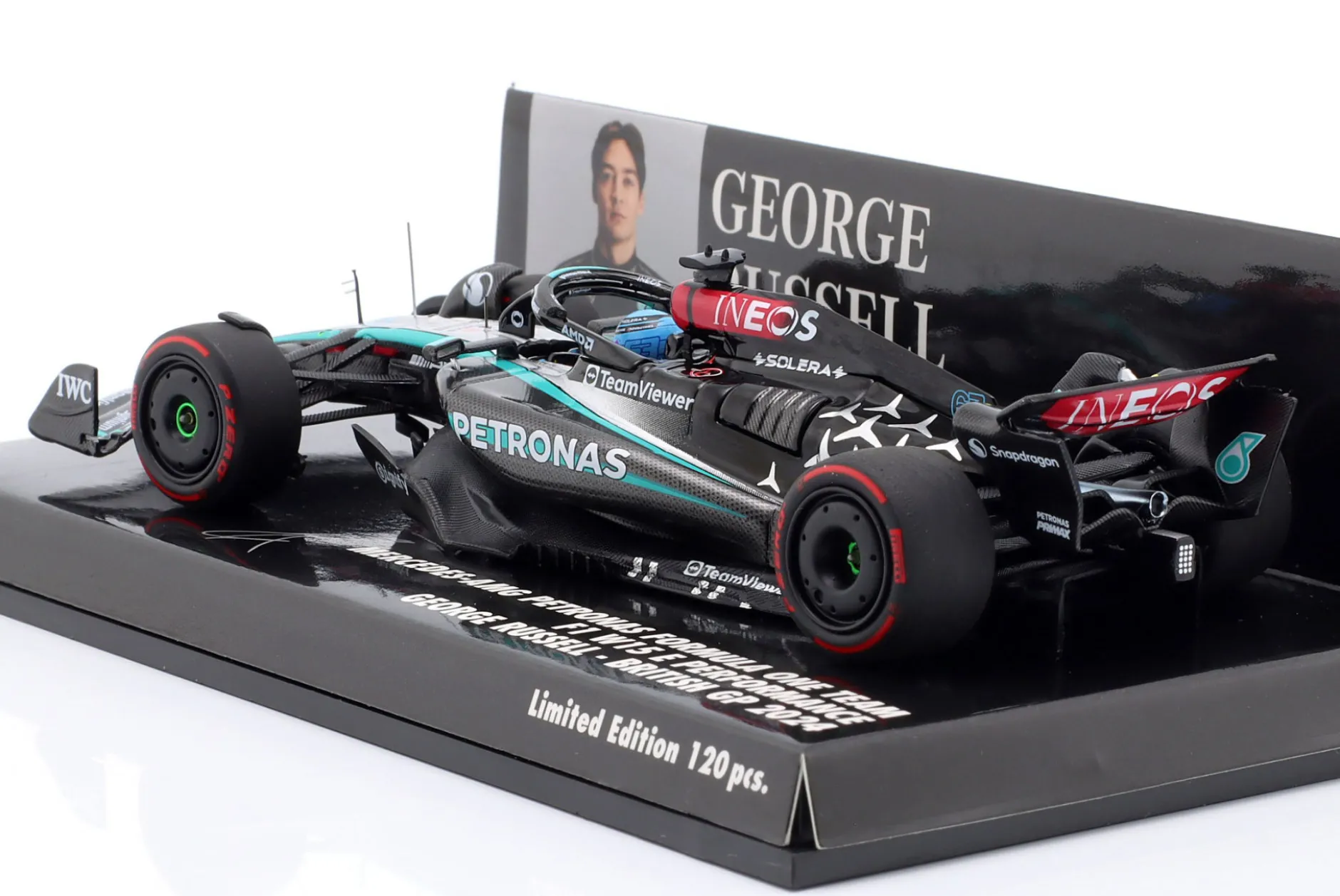 G. Russell Mercedes-AMG F1 W15 #63 British GP Formel 1 2024 1:43 Minichamps