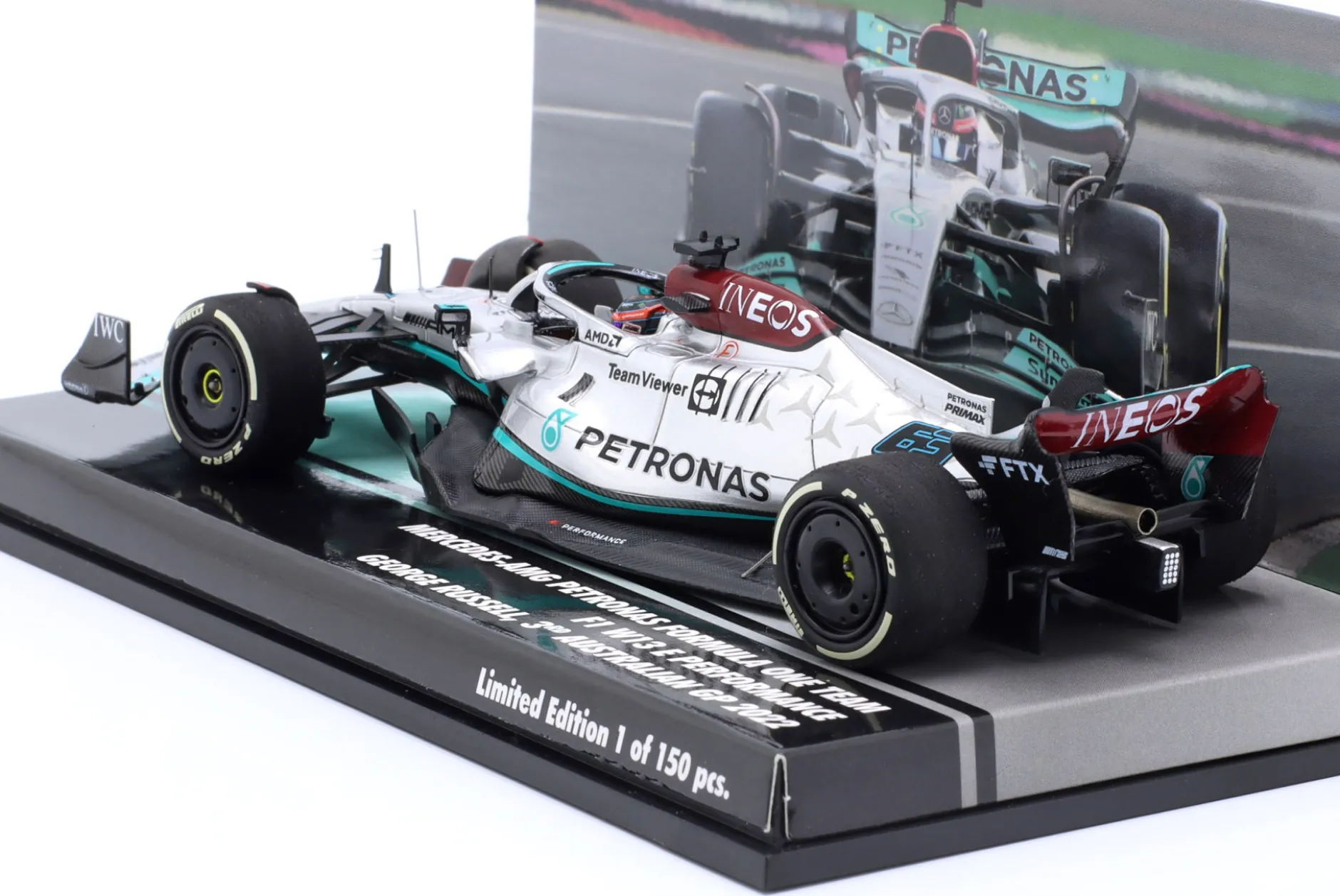 G. Russell Mercedes-AMG F1 W13 #63 3rd Australien GP Formel 1 2022 1:43 Minichamps