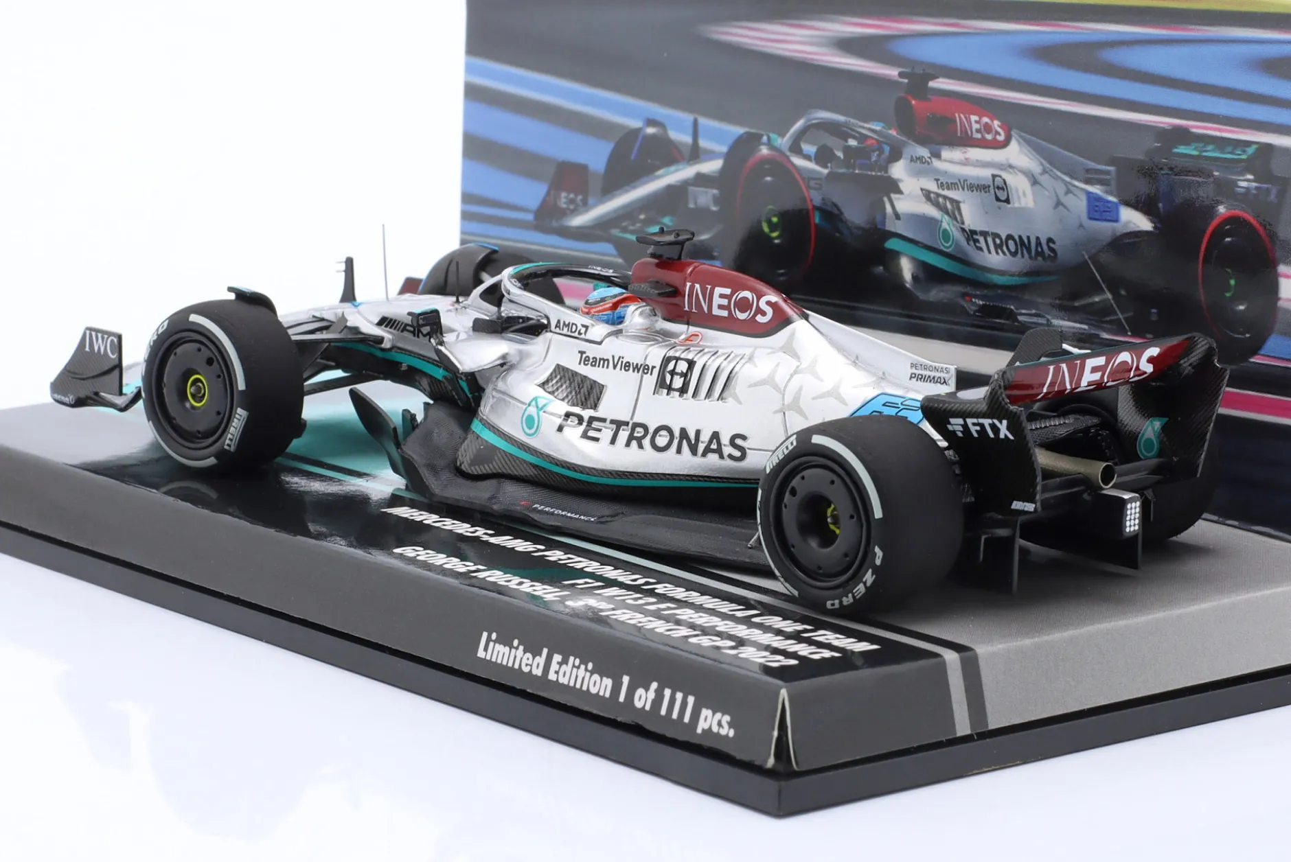 G. Russell Mercedes-AMG F1 W13 #63 3rd Frankreich GP Formel 1 2022 1:43 Minichamps