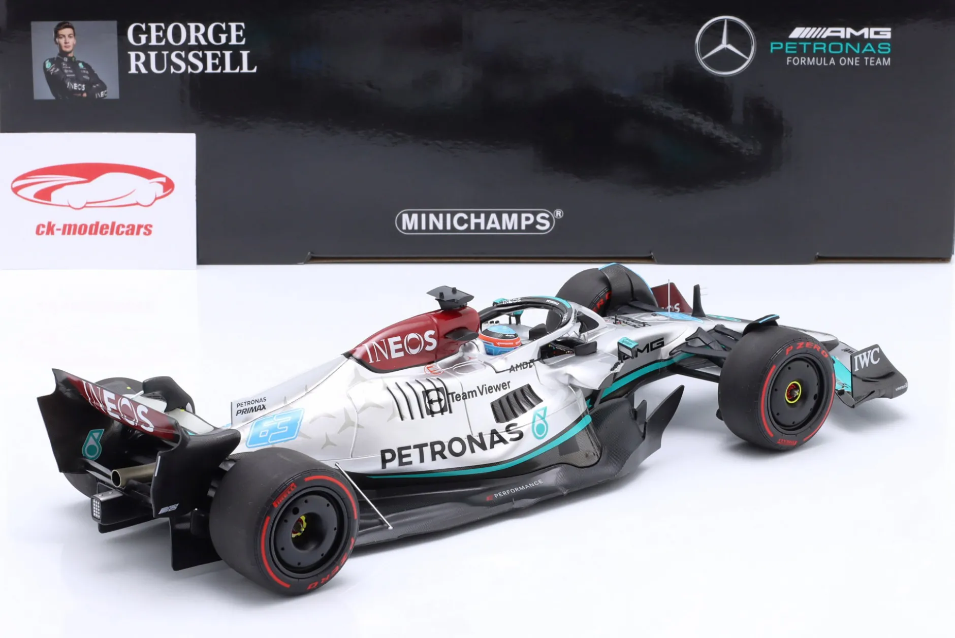 G. Russell Mercedes-AMG F1 W13 #63 1st F1 Win Brasilien GP Formel 1 2022 1:18 Minichamps