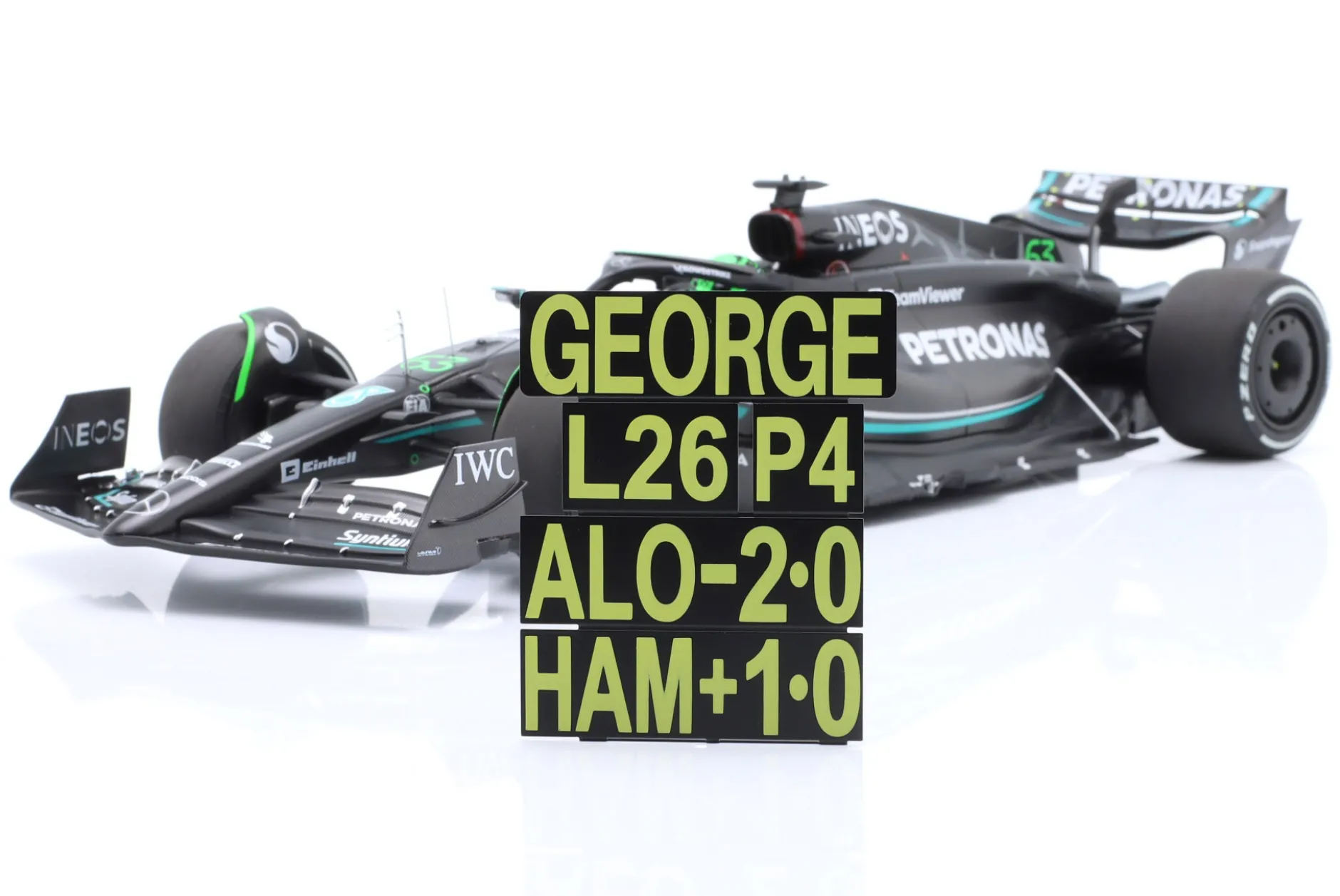 G. Russell Mercedes-AMG F1 W14 #63 7th Bahrain GP Formel 1 2023 1:18 Minichamps