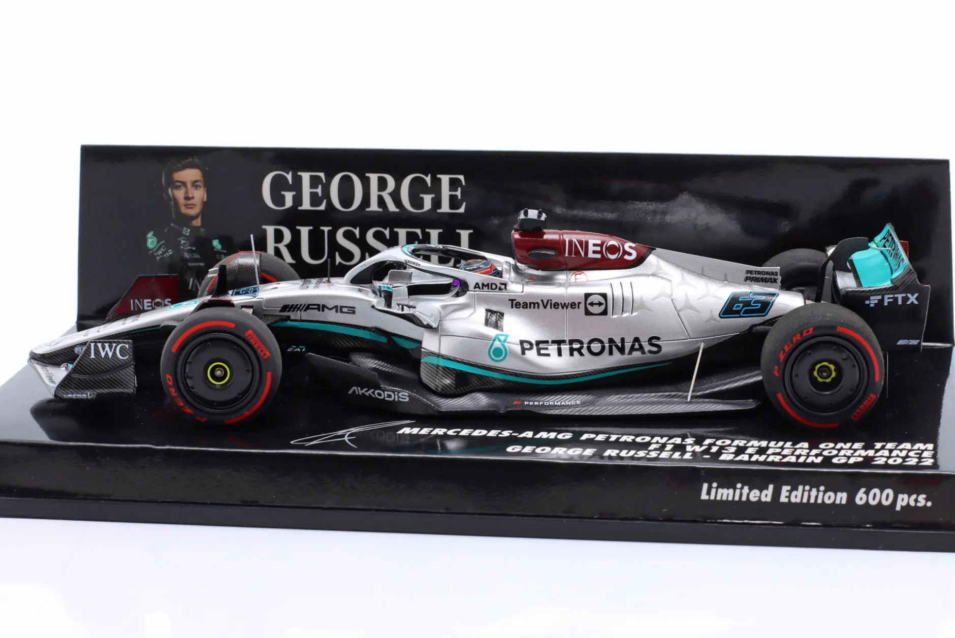 G. Russell Mercedes-AMG F1 W13 #63 4th Bahrain GP Formel 1 2022 1:43 Minichamps
