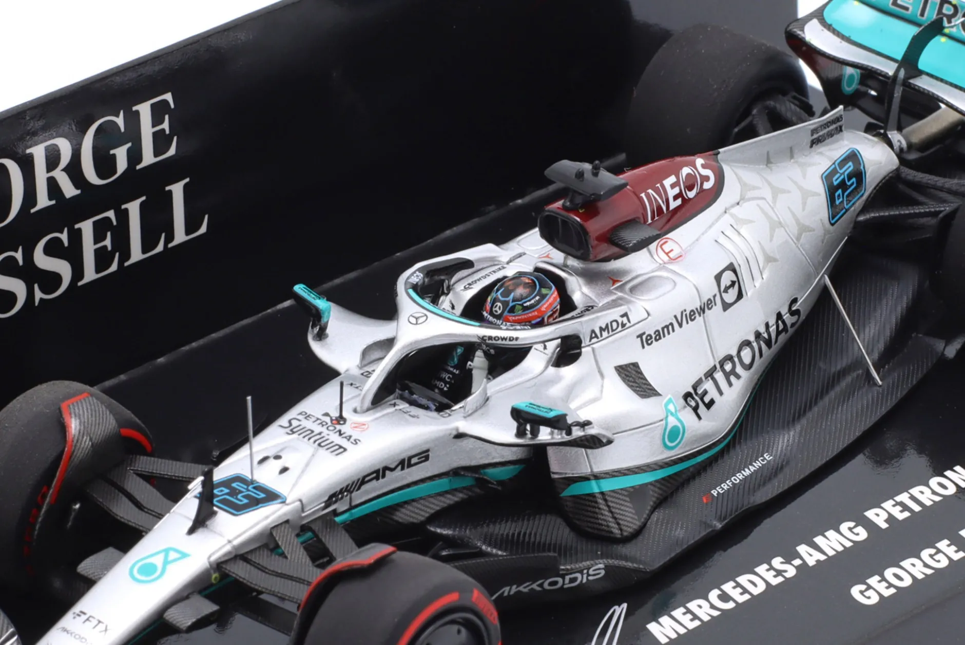 G. Russell Mercedes-AMG F1 W13 #63 4th Bahrain GP Formel 1 2022 1:43 Minichamps