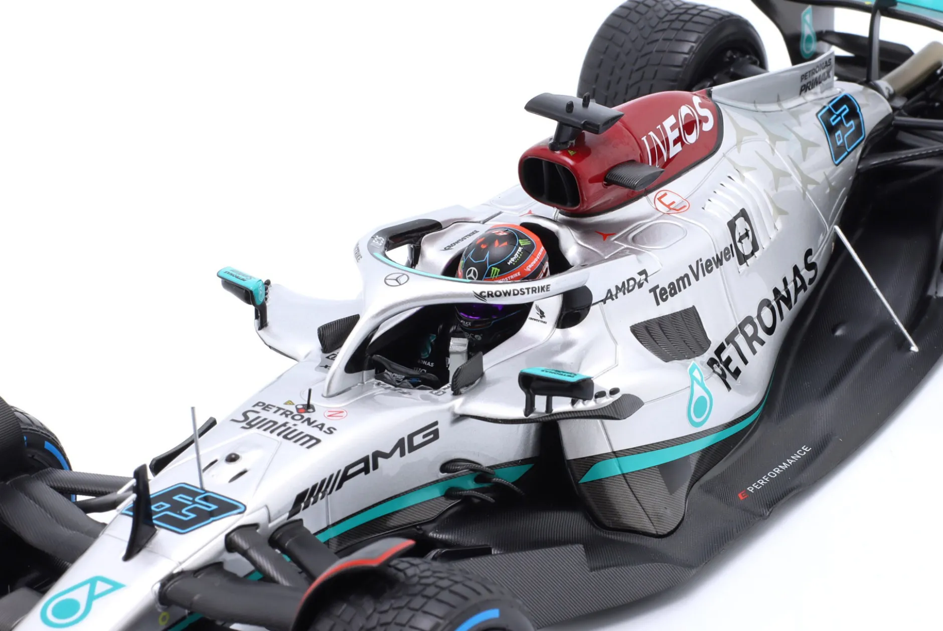 G. Russell Mercedes-AMG F1 W13 #63 5th Monaco GP Formel 1 2022 1:18 Minichamps