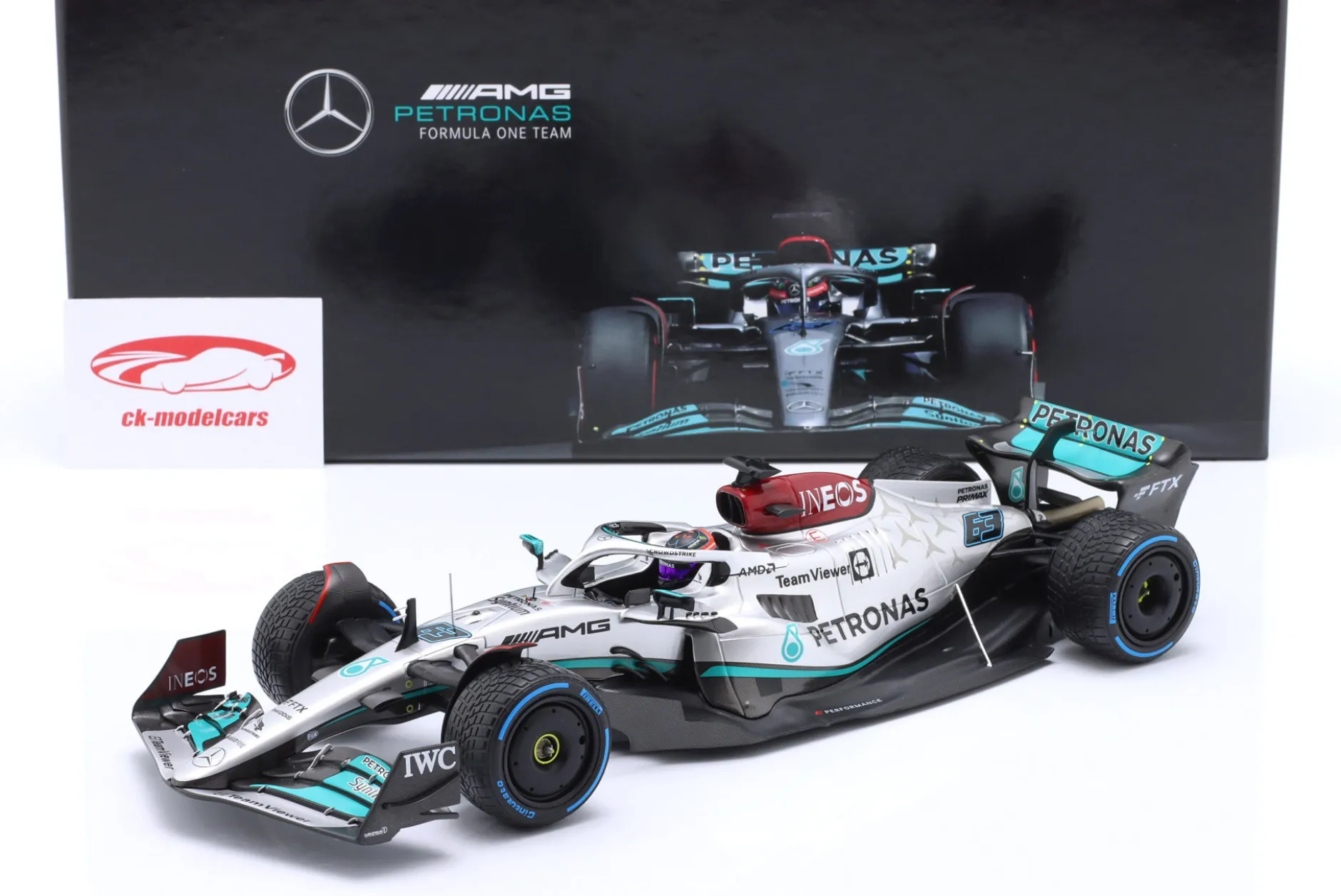 G. Russell Mercedes-AMG F1 W13 #63 5th Monaco GP Formel 1 2022 1:18 Minichamps