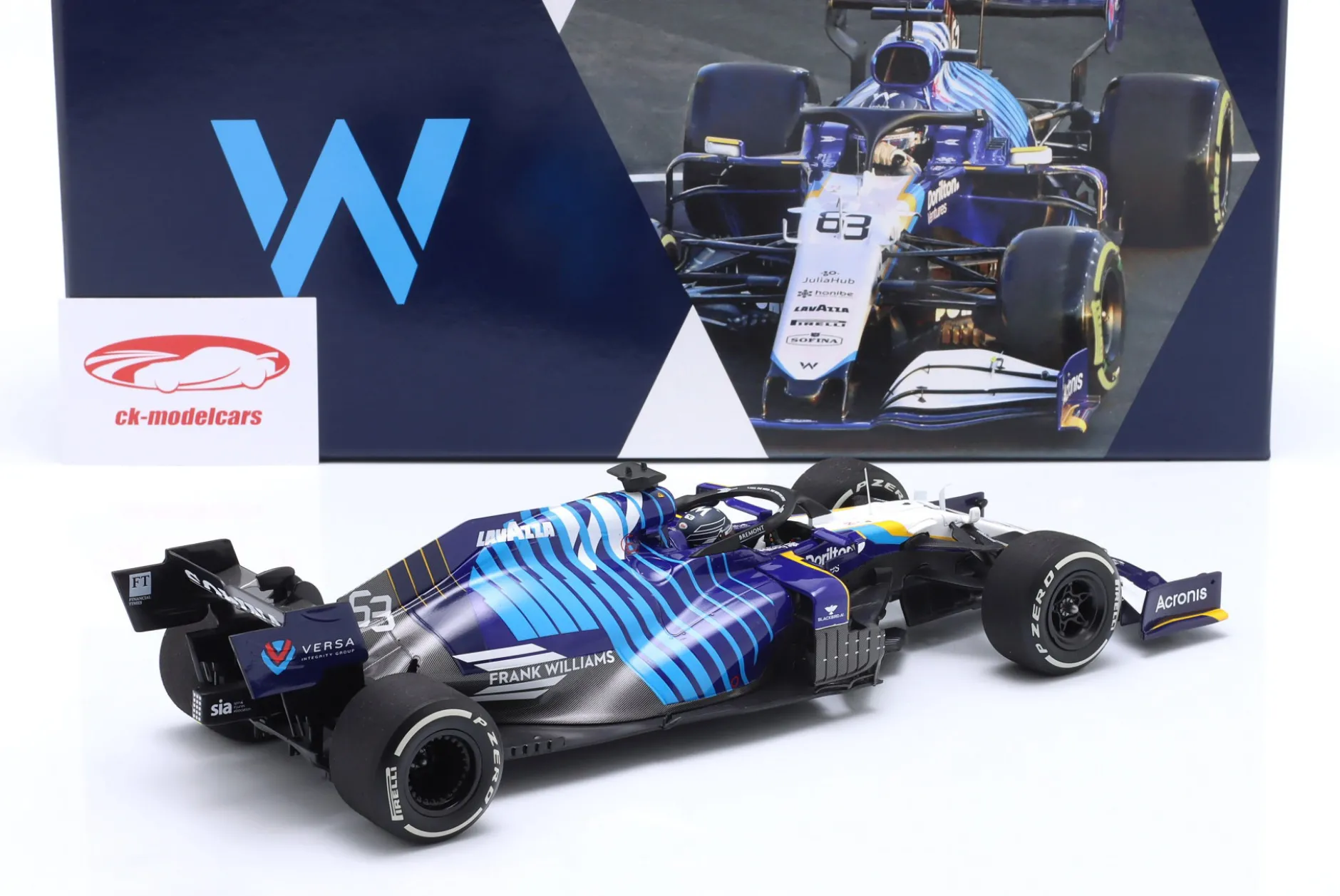 G. Russell Williams FW43B #63 Saudi Arabien GP Formel 1 2021 1:18 Minichamps