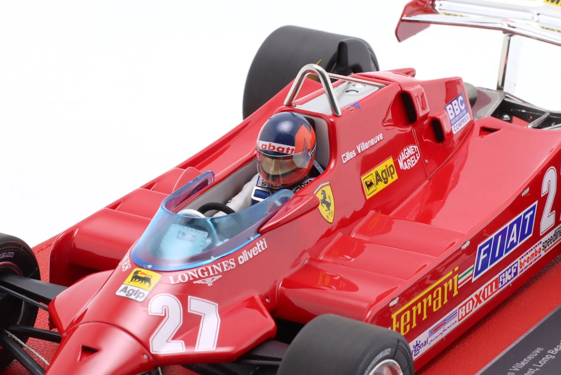 G. Villeneuve Ferrari 126CK #27 Long Beach USA GP Formel 1 1981 1:18 GP Replicas