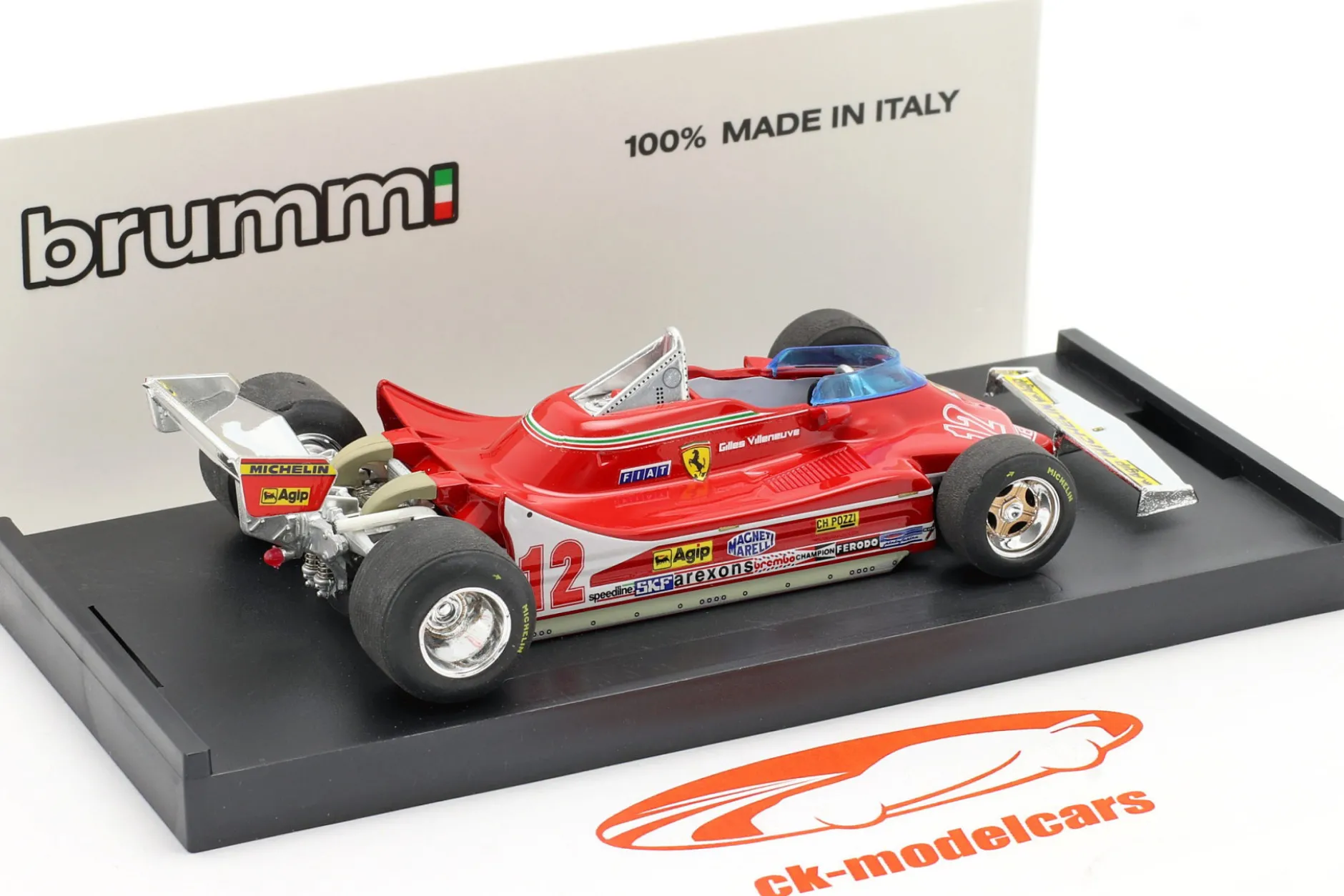 G. Villeneuve Ferrari 312 T4 #12 2nd Frankreich GP Formel 1 1979 1:43 Brumm