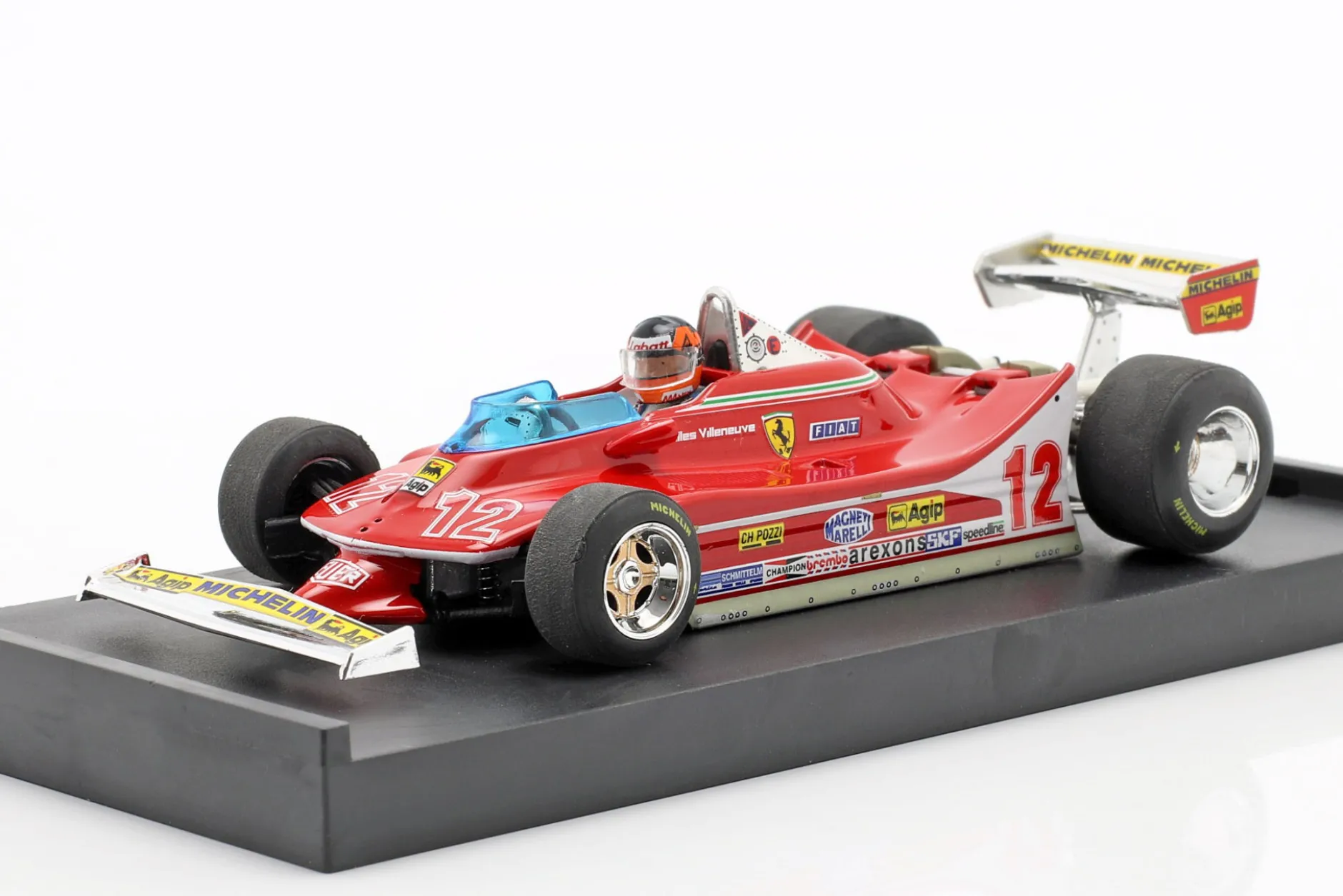 G. Villeneuve Ferrari 312 T4 #12 2. Platz GP Frankreich Formel 1 1979 1:43 Brumm