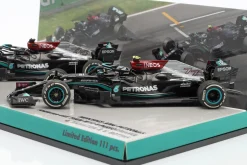 Hamilton #44 & Bottas #77 2-Car Set Mercedes-AMG F1 W12 Formel 1 2021 1:43 Minichamps