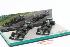 Hamilton #44 & Bottas #77 2-Car Set Mercedes-AMG F1 W12 Formel 1 2021 1:43 Minichamps