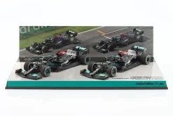 Hamilton #44 & Bottas #77 2-Car Set Mercedes-AMG F1 W12 Formel 1 2021 1:43 Minichamps