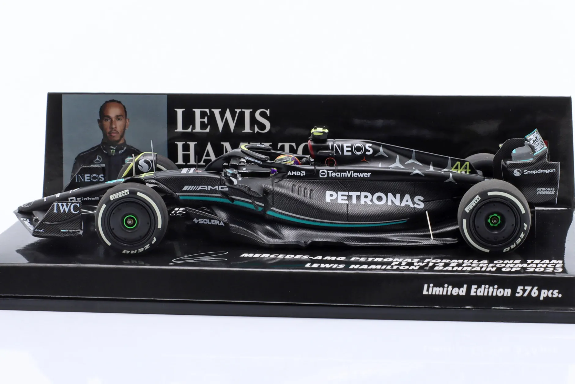 Hamilton Mercedes-AMG F1 W14 #44 5th Bahrain GP Formel 1 2023 1:43 Minichamps