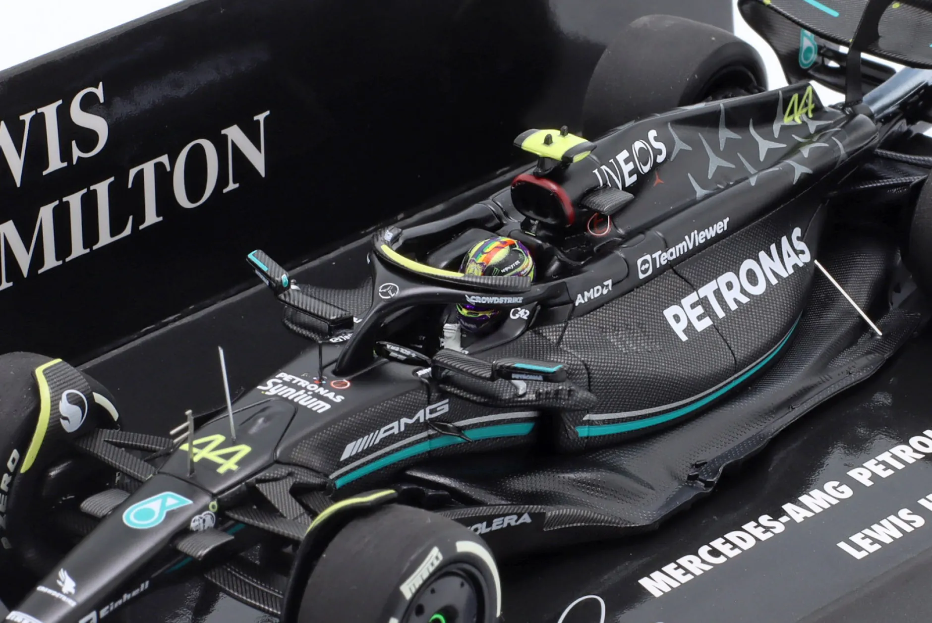 Hamilton Mercedes-AMG F1 W14 #44 5th Bahrain GP Formel 1 2023 1:43 Minichamps