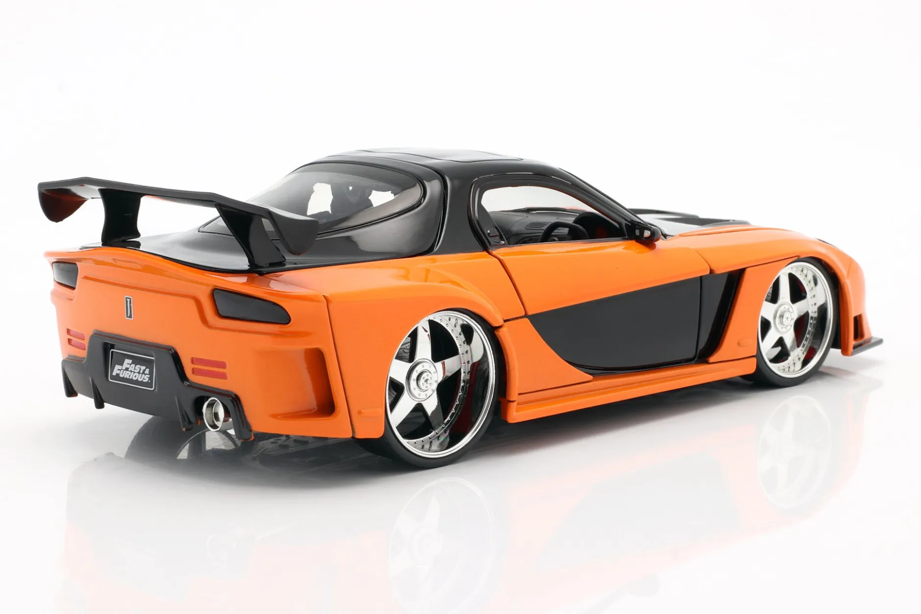 Han's Mazda RX-7 Fast & Furious Tokyo Drift (2006) orange / schwarz 1:24 Jada Toys