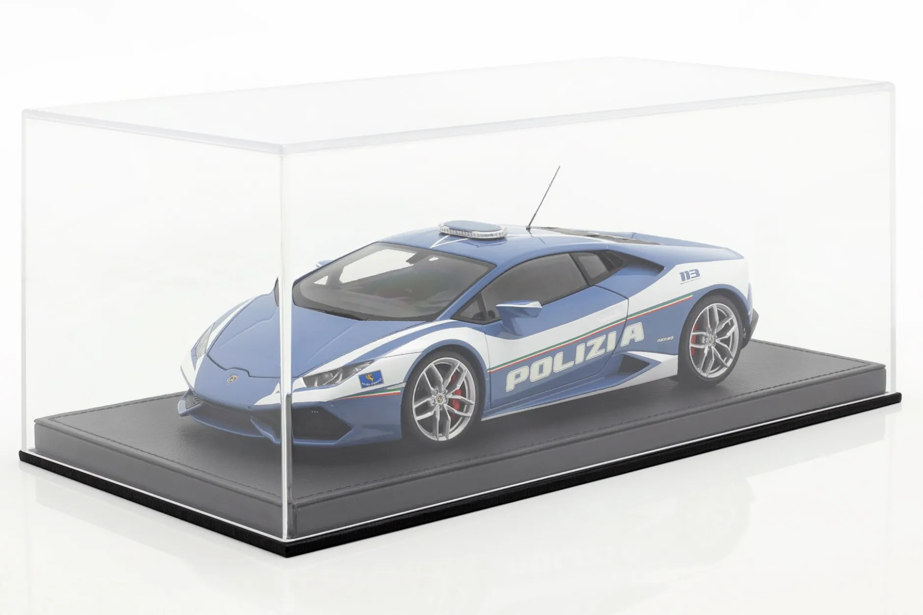 Hochwertige Acryl Vitrine für Modellautos im Maßstab 1:18 schwarz BBR