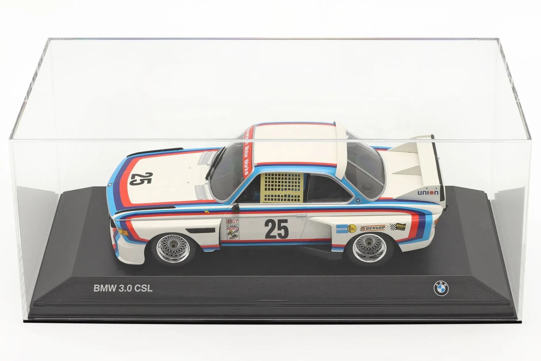 Hochwertige Acryl-Vitrine für Modellautos im Maßstab 1:18 mit Sockel SAFE