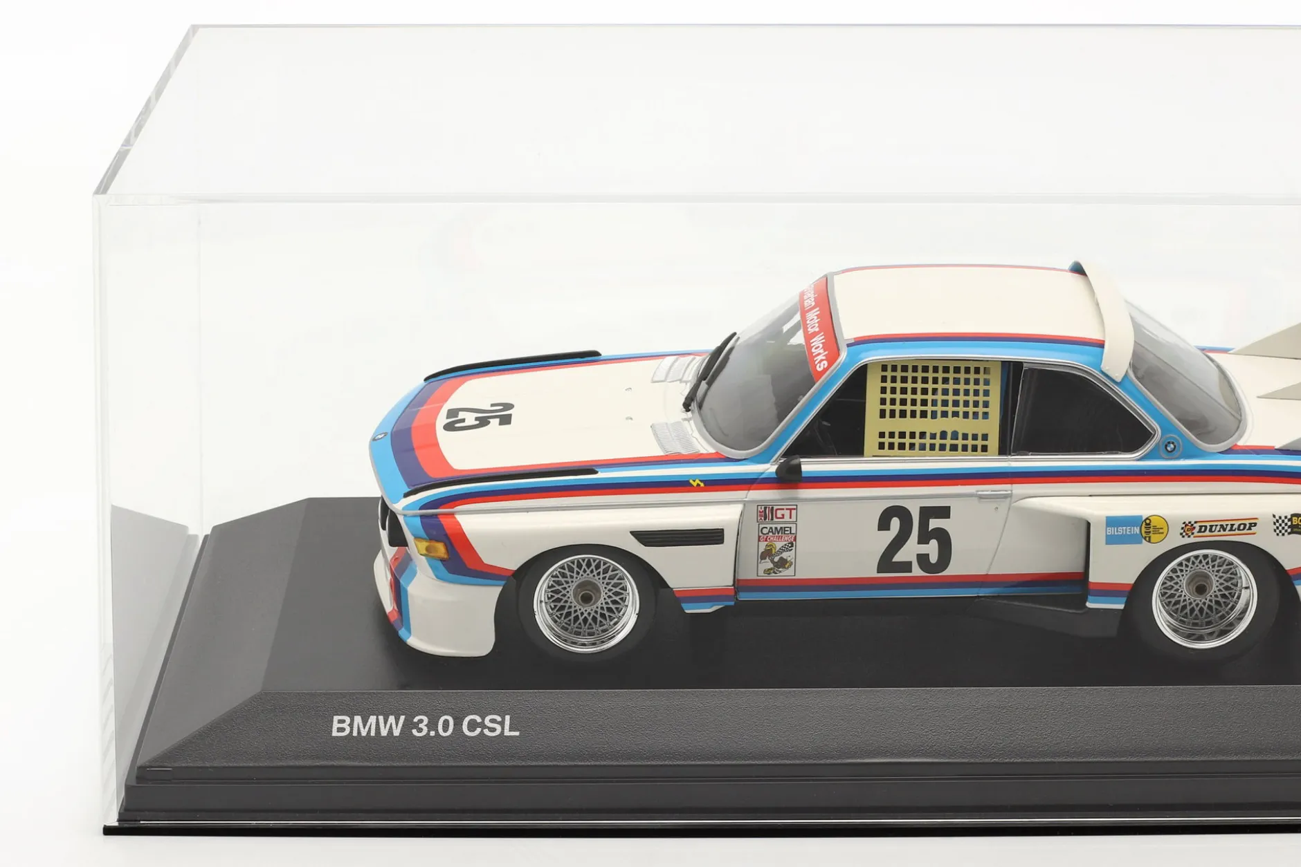 Hochwertige Acryl-Vitrine für Modellautos im Maßstab 1:18 mit Sockel SAFE