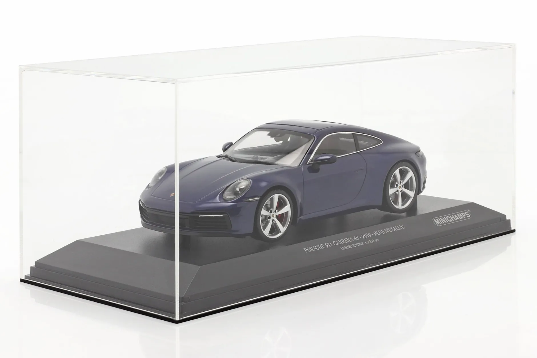 Hochwertige Acryl-Vitrine für Modellautos im Maßstab 1:18 mit Sockel SAFE