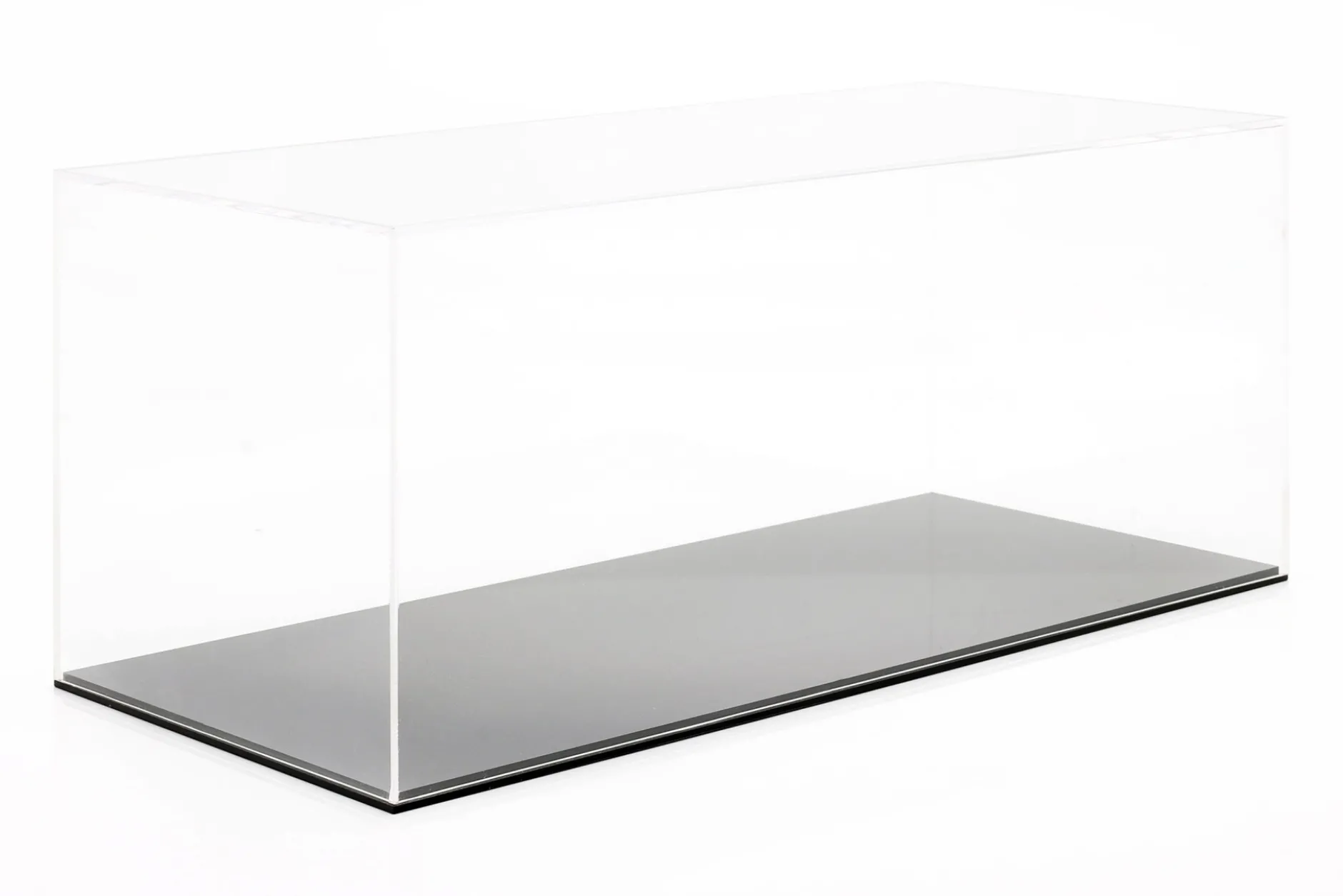 Hochwertige Acryl-Vitrine für Modellautos im Maßstab 1:18 mit Sockel SAFE