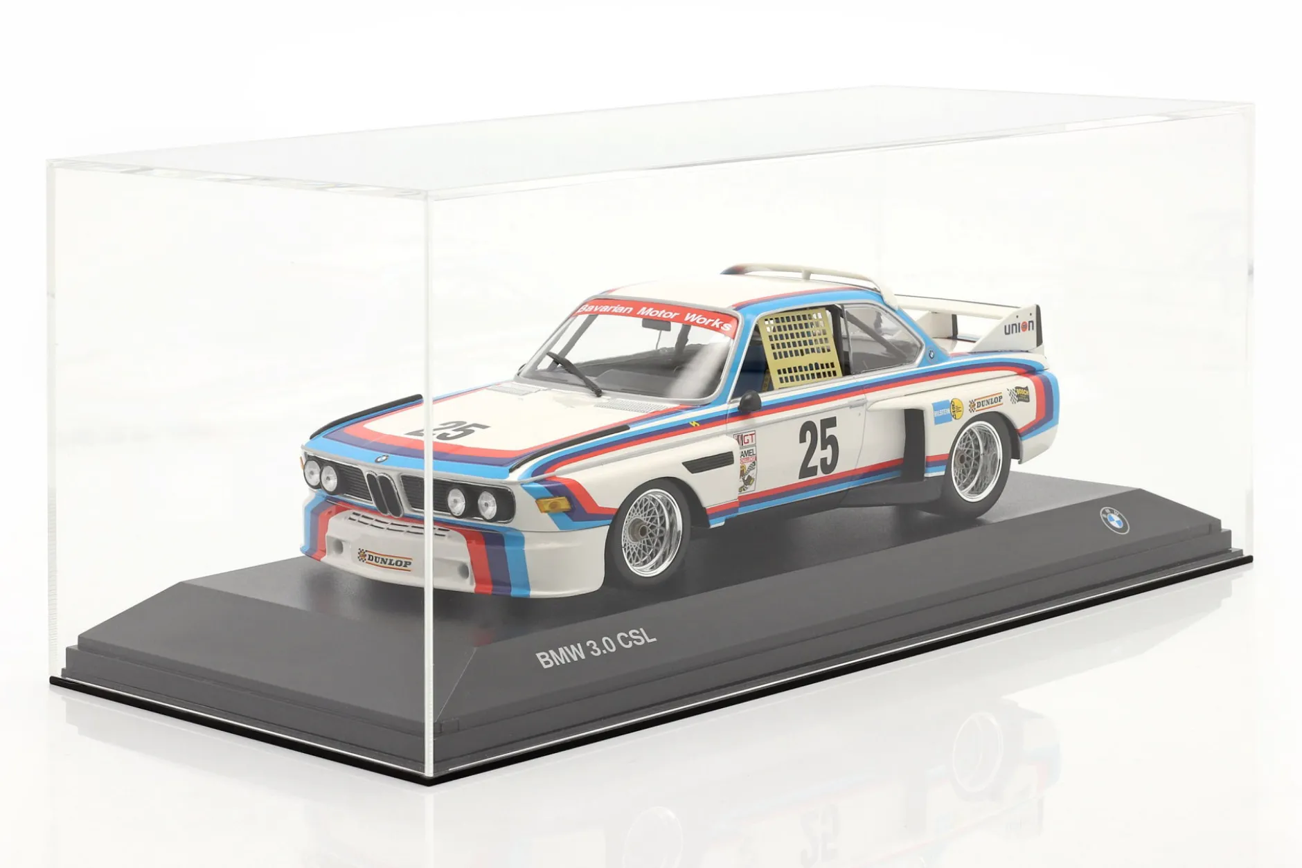 Hochwertige Acryl-Vitrine für Modellautos im Maßstab 1:18 mit Sockel SAFE