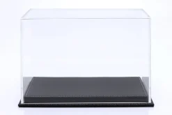Hochwertige Acryl-Vitrine Mulhouse mit karbonschwarzem Leder-Boden für Helme 1:2 Atlantic