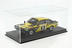 Hochwertige Vitrine mit Bodenplatte aus Leder für Modellautos im Maßstab 1:18 schwarz SAFE
