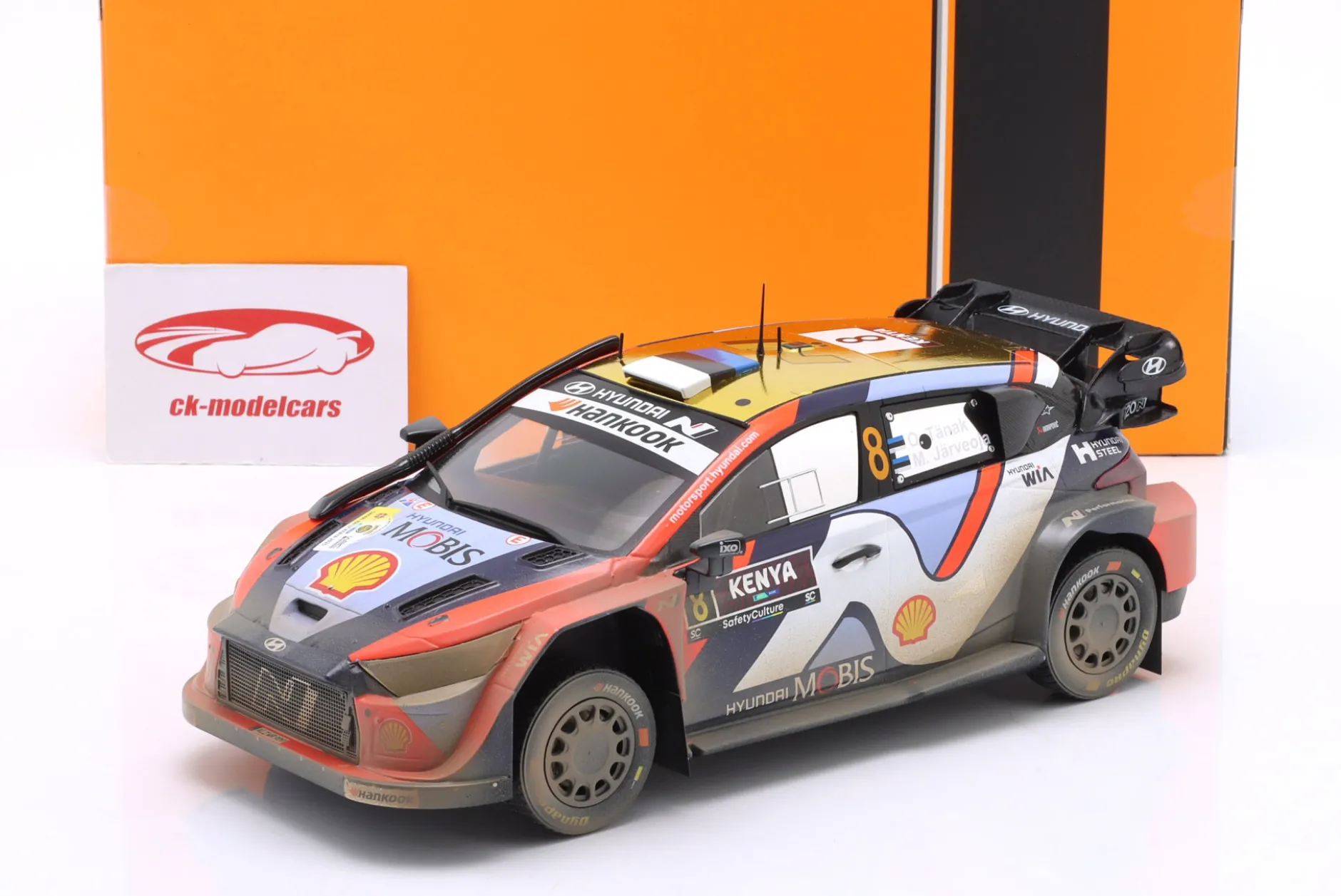 Hyundai i20 N Rally1 #8 2nd Safari Rallye 2025 Dirty Version 1:18 Ixo