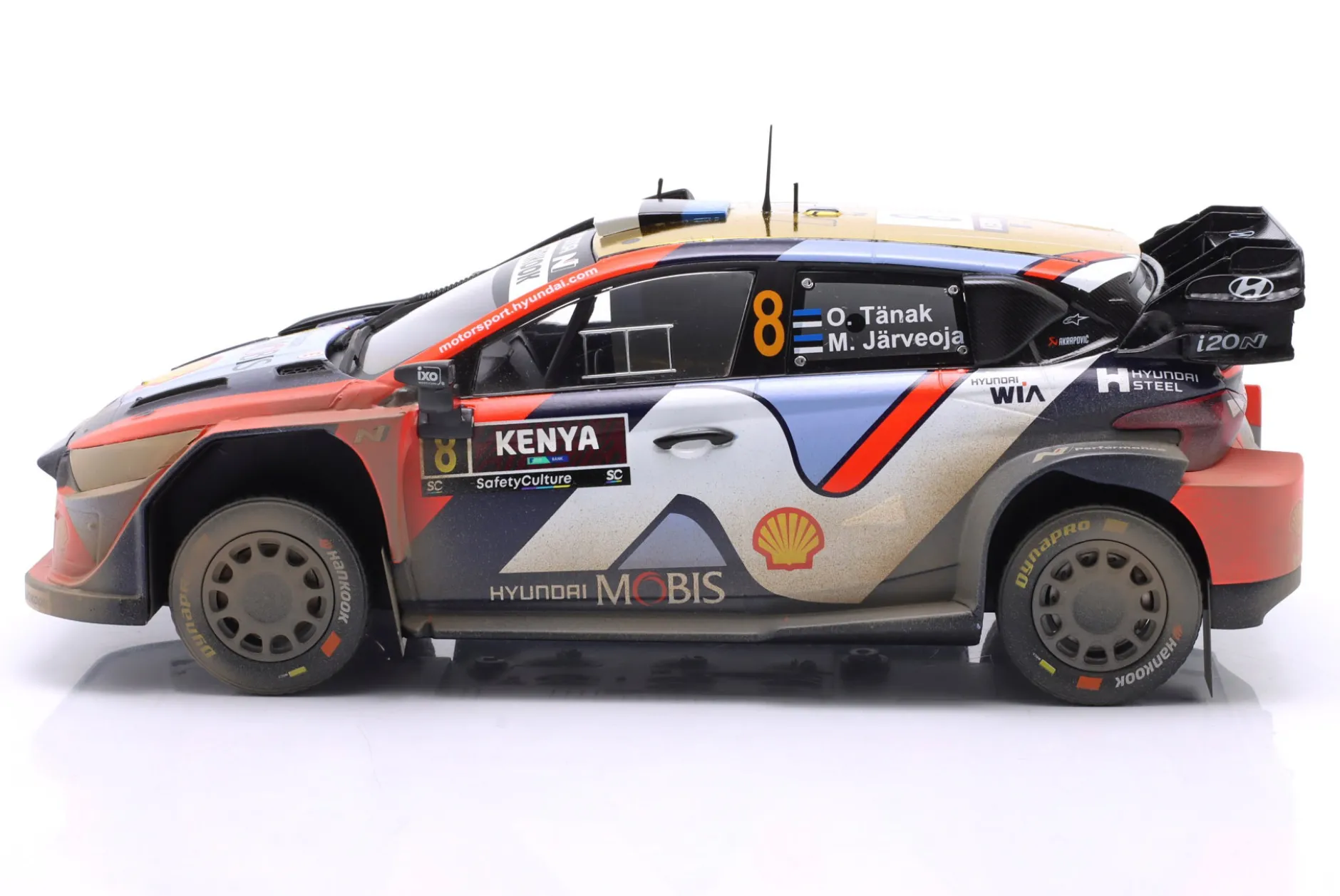 Hyundai i20 N Rally1 #8 2nd Safari Rallye 2025 Dirty Version 1:18 Ixo