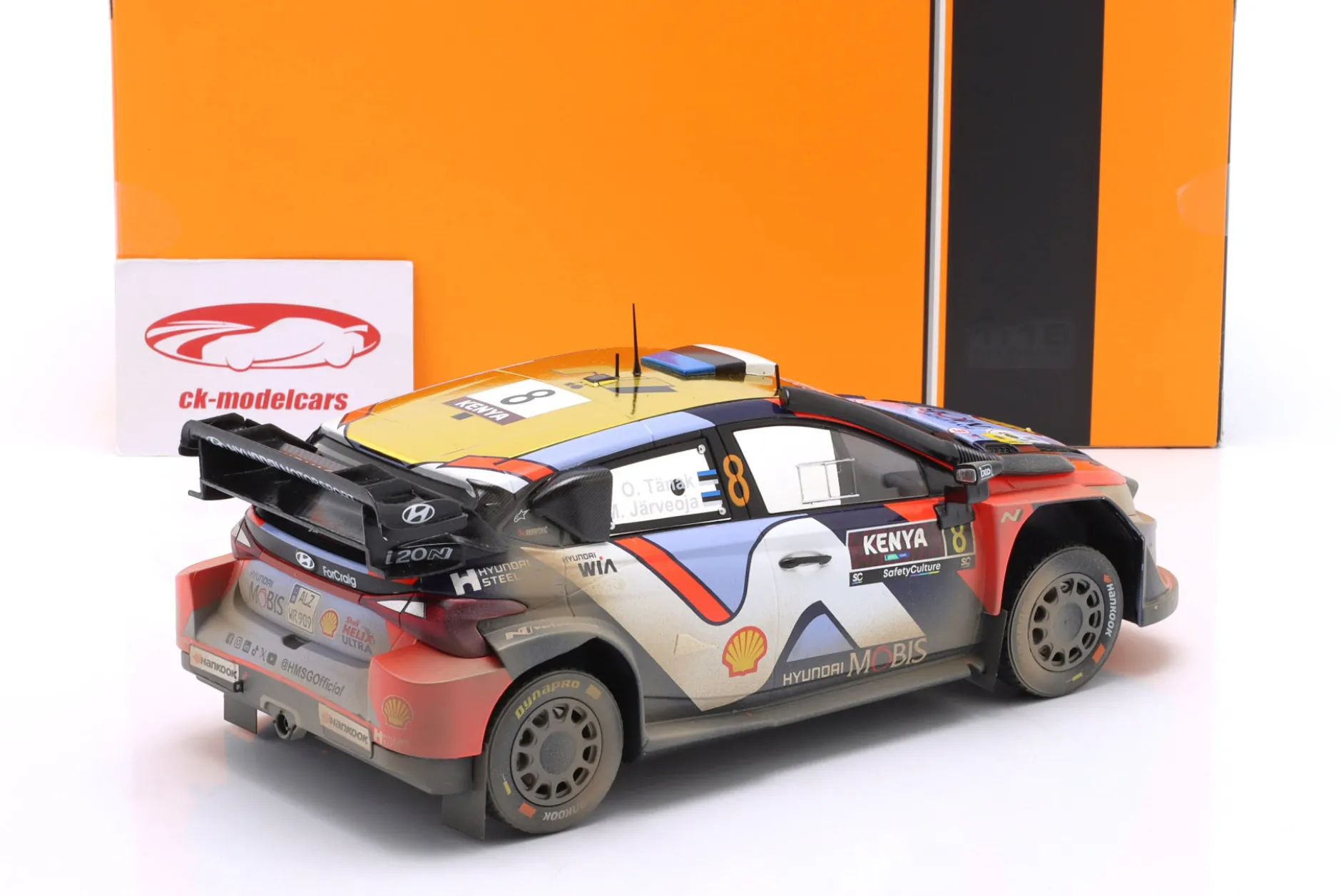 Hyundai i20 N Rally1 #8 2nd Safari Rallye 2025 Dirty Version 1:18 Ixo