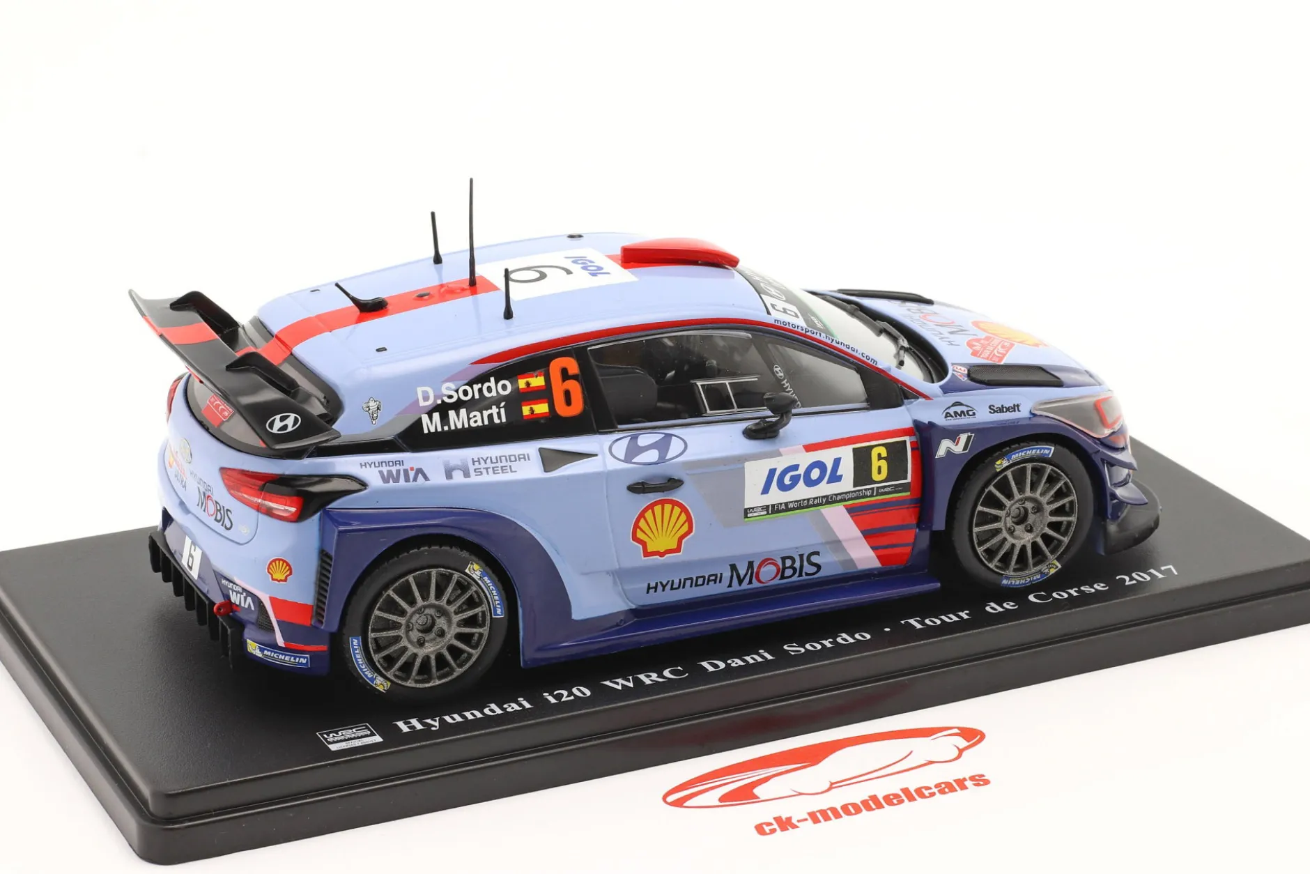 Hyundai i20 WRC #6 Rallye Tour de Corse 2017 Sordo, Marti 1:24 Hachette