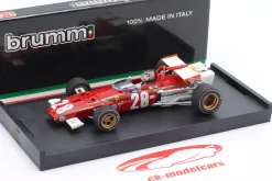 Ignazio Giunti Ferrari 312B #28 4th Belgien GP Formel 1 1970 mit Fahrerfigur 1:43 Brumm