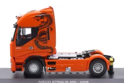 Iveco Stralis 500 Sattelzugmaschine Baujahr 2008 orange / Dekor 1:43 Hachette