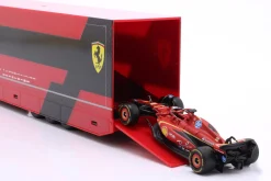 Iveco S-Way 570 Formel 1 Renntransporter mit Ferrari SF-24 #16 Leclerc 1:43 Bburago