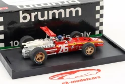 Jacky Ickx Ferrari 312 F1 #26 Winner Frankreich GP Formel 1 1968 mit Fahrerfigur 1:43 Brumm
