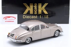Jaguar MK II 3.8 LHD Baujahr 1959 perlsilber 1:18 KK-Scale