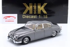 Jaguar MK II 3.8 RHD Baujahr 1959 dunkelgrau metallic 1:18 KK-Scale