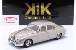 Jaguar MK II 3.8 RHD Baujahr 1959 perlsilber 1:18 KK-Scale