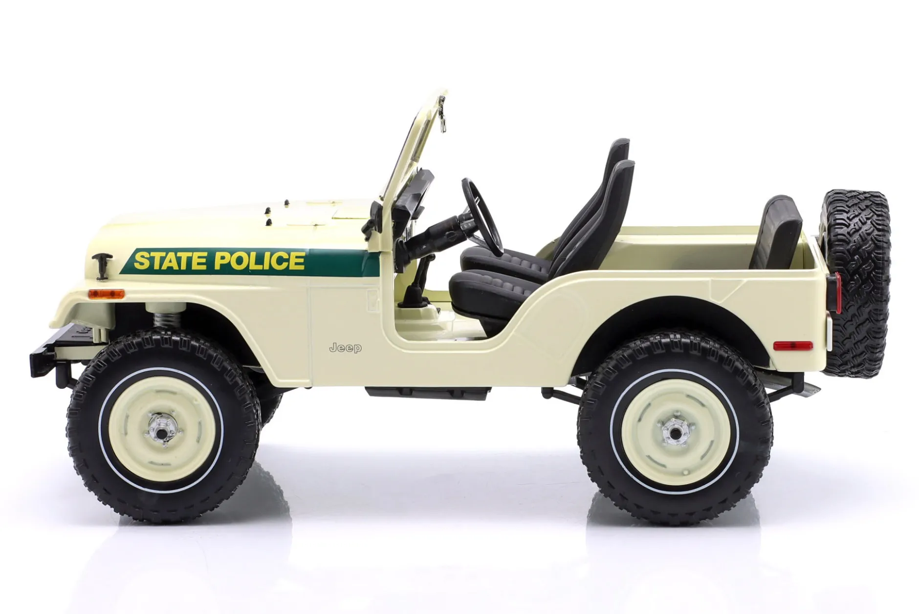 Jeep CJ-5 Maryland State Police 1983 creme weiß 1:18 Greenlight