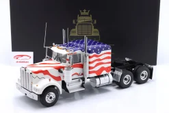 Kenworth W900 Sattelzugmaschine weiß / blau / rot 1:18 Road Kings