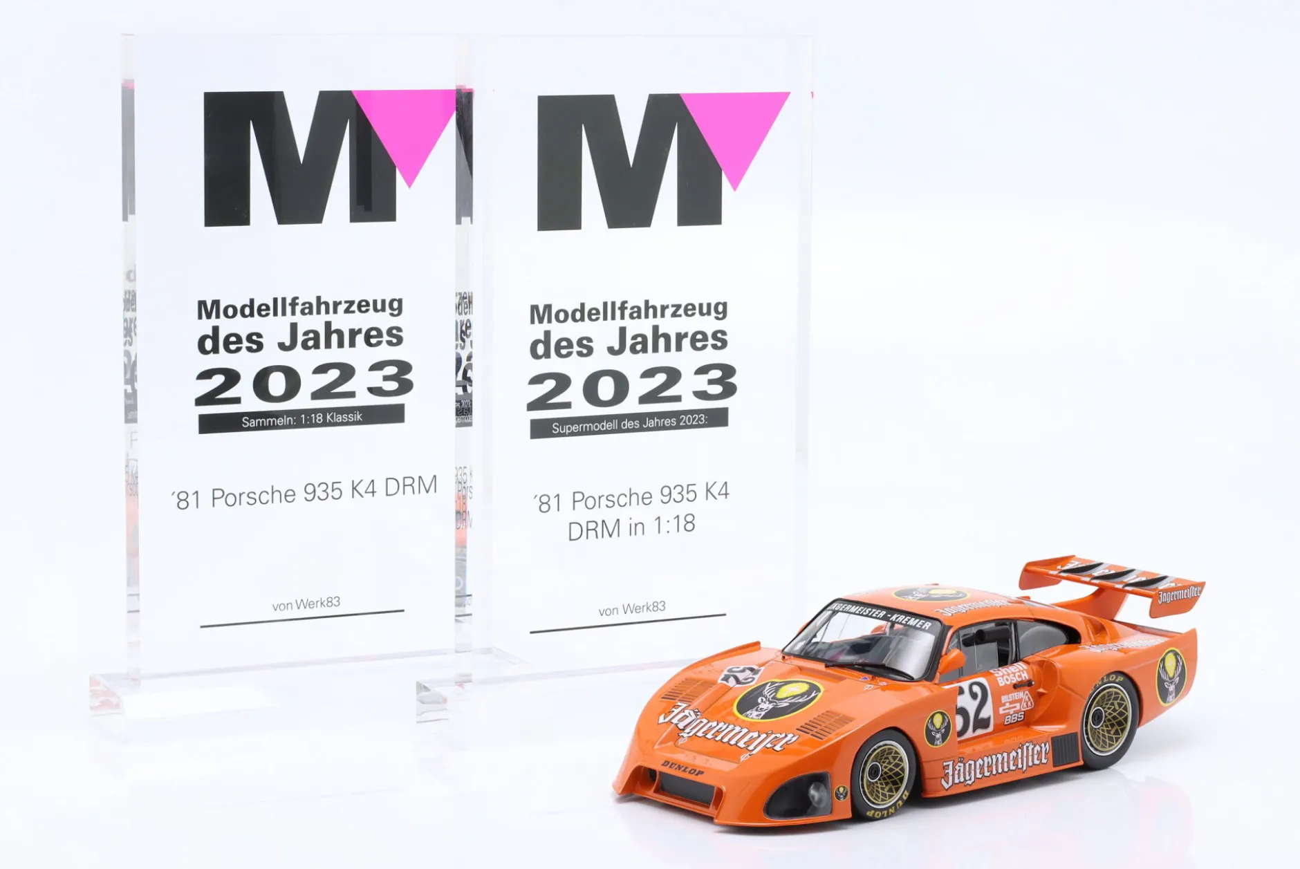 Kremer Porsche 935 K4 #52 Jägermeister Sieger 200 Meilen Nürnberg DRM 1981 Bob Wollek 1:18 WERK83